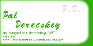 pal derecskey business card